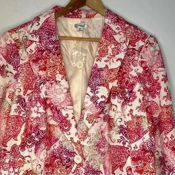 Chadwicks Classics Linen Blend Colorful Spring  Blazer NWOT Sz Plus‎ 16W - Picture 3 of 13